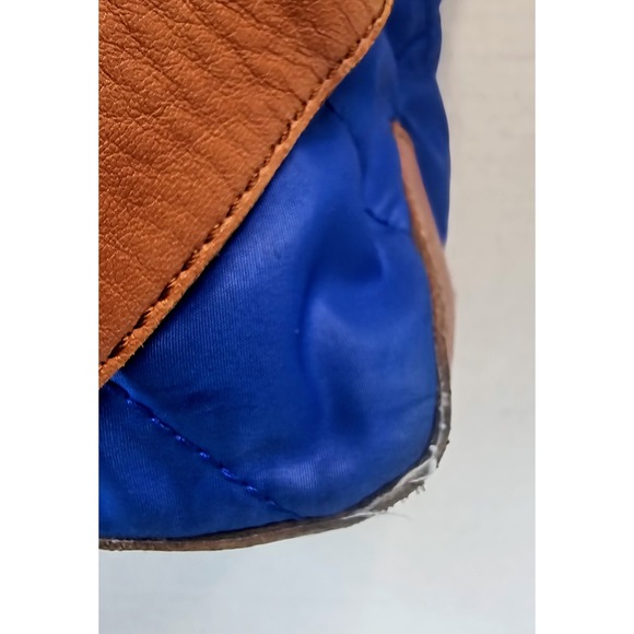 Tory Burch Royal Blue Bobby‎ Quilted Nylon Leather Tote Shoulder Bag SEE PICS - Picture 4 of 15